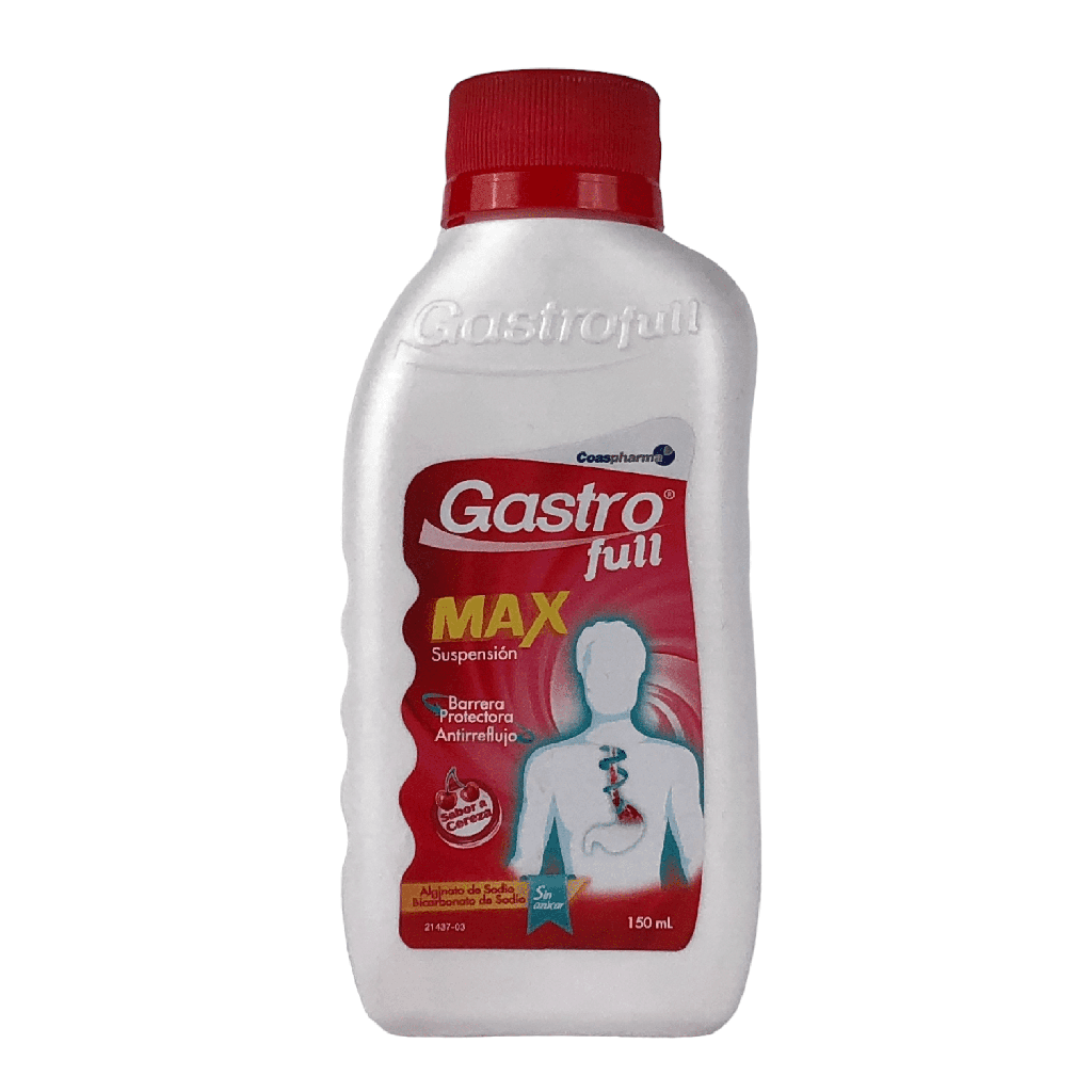 Gastrofull Max (Alginato+Bicarbonato De Sodio) Suspension Oral Frasco x 150 Ml(Coaspharma)