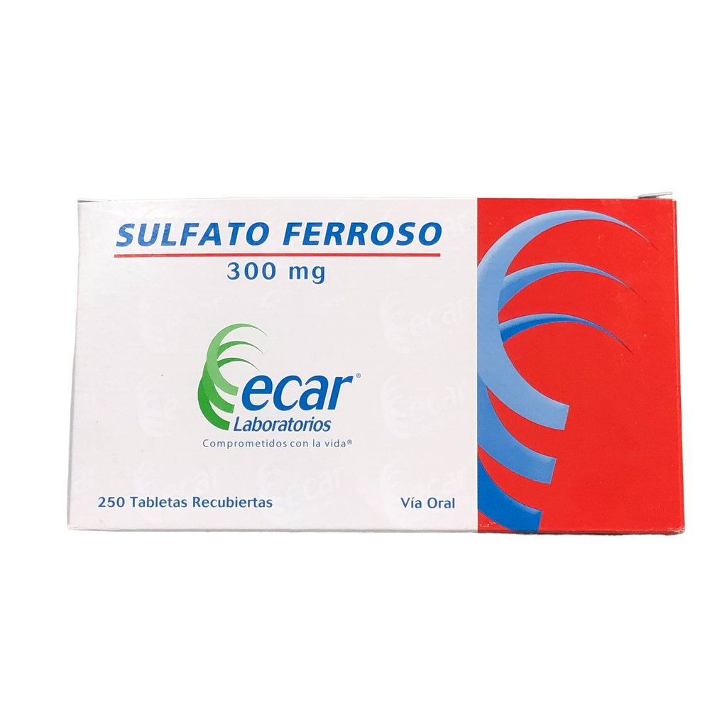 Sulfato Ferroso 300 Mg Caja x 250 Tabletas Und (Ecar)