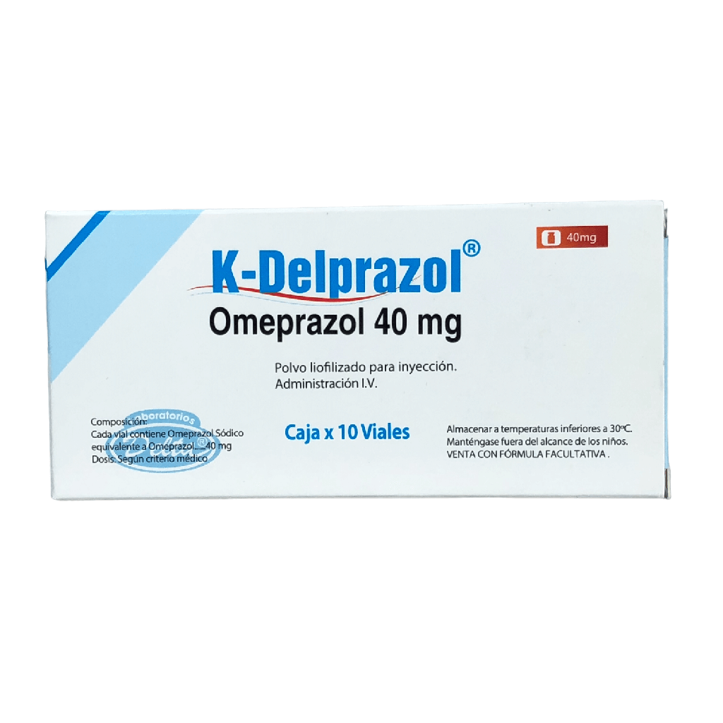 K-Delprazol(Omeprazol)40 Mg Polvo Solucion Inyectable x 1 Vial(Delta)