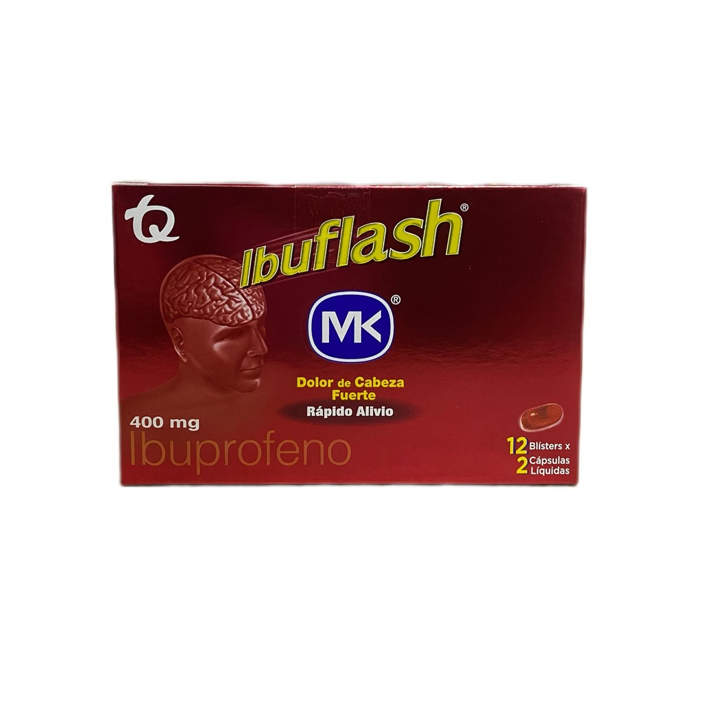 Ibuflash (Ibuprofeno) 400 Mg Caja 24 Capsulas Und (Tecnoquimicas)