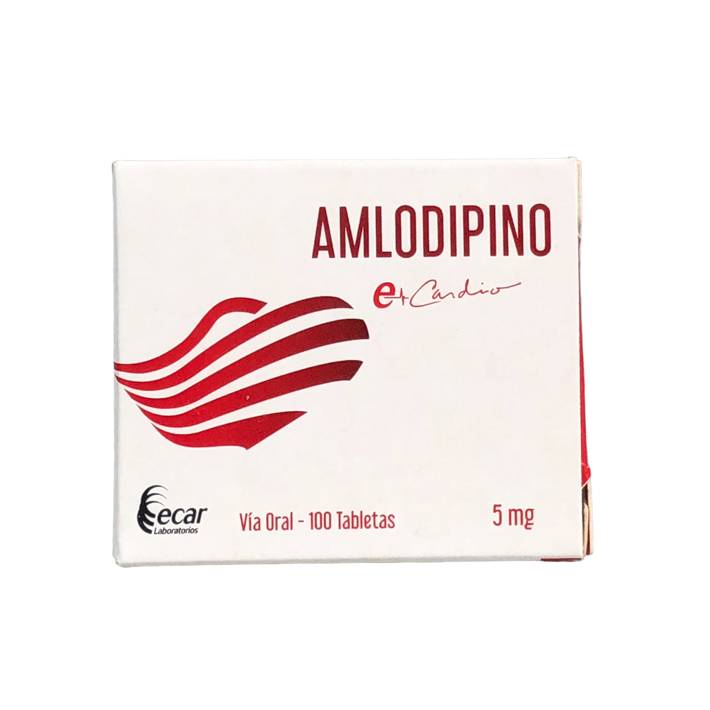 Amlodipino 5 Mg Caja x 100 Tabletas(Ecar)