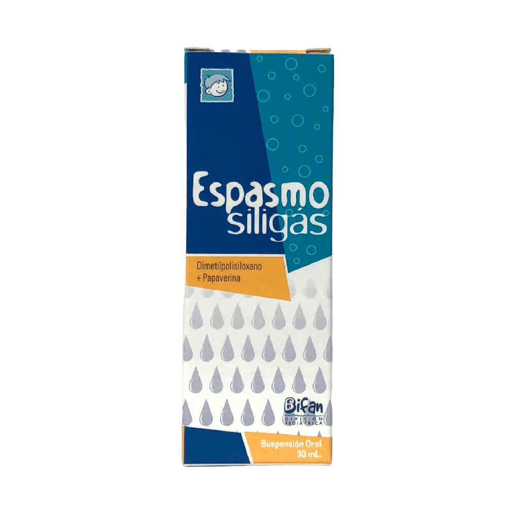 Espasmo Siligas (Dimetilpolisiloxano+Papaverina) Gotas Orales Frasco x 30 Ml Und (Incobra)