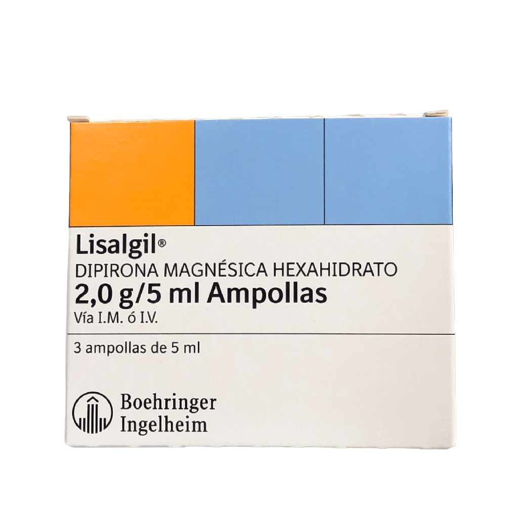 Lisalgil(Dipirona Magnesica)Caja x 3 Ampollas(Boehringer)