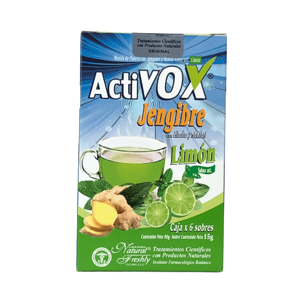 Activox Jengibre Limon Sobre Caja X 6 Und (Natural Freshly)