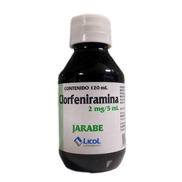 [7705451000069] Clorfeniramina 2 Mg/5 Ml Jarabe Frasco x 120 Ml Und (Licol)