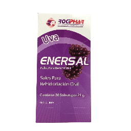 [7707186900829] Enersal Uva (Sales De Rehidratacion) Sobre 21 Gr Caja X 30 Und (Rociphar)