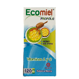 [7707313280237] Ecomiel Propolis Para Adultos Sabor A Menta Frasco 120 Ml Und (Comerlat)