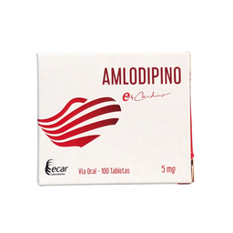 [7702184011034] Amlodipino 5 Mg Caja x 100 Tabletas(Ecar)