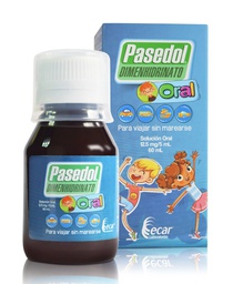 [7702184560143] Pasedol (Dimenhidrinato) 12.5mg/5Ml Frasco x 60 ML (Ecar)