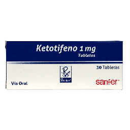 [7702195051814] Ketotifeno 1 Mg Caja x 30 Tabletas (Recipe)