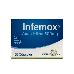 [7707297450329] Infemox (Amoxicilina) 500 Mg Caja x 20 Capsulas Und (Flora Lab)