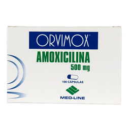 [7709792547528] Orvimox (Amoxicilina) 500 Mg Caja x 100 Capsulas (Med-Line)