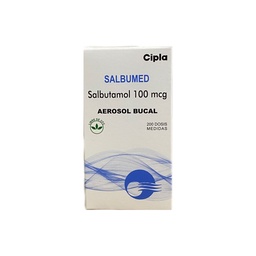 [8901117247888] Salbumed (Salbutamol) 100 Mcg Inhalador Bucal Frasco x 200 Dosis (Cipla)