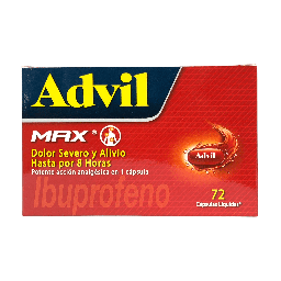 [7702132009656] Advil Max (Ibuprofeno) 400 Mg Caja x 72 Capsulas (GSK)