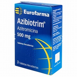 [7706127000734] Azibiotrim (Azitromicina) 500 Mg Caja x 3 Tabletas (Eurofarma)