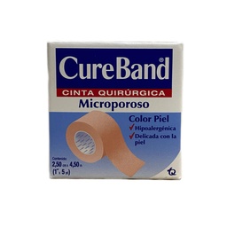 [7702136357623] Micro Cureband Piel Cinta Quirurgica 1 x 5 Yardas Und (Tecnoquimicas)