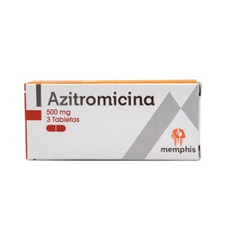 [7704412100824] Azitromicina 500 Mg Caja x 3 Tabletas (Memphis)