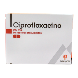 [7704412454439] Ciprofloxacino 500 Mg Caja x 10 Tabletas (Memphis)