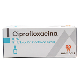 [7704412118966] Ciprofloxacina 0.3% Solucion Oftalmica Esteril Frasco x 5ml (Memphis)