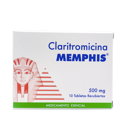 [7704412477957] Claritromicina 500 Mg Caja x 10 Tabletas (Memphis)