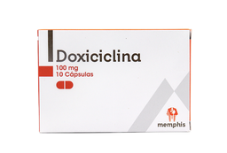 [7704412143500] Doxiciclina 100mg Capsulas Caja x 10 (Memphis)