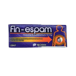 [7703038020110] Fin-Espam(Hioscina N ButilBromuro)10mg Caja x 10 Tabletas(Lebriut)