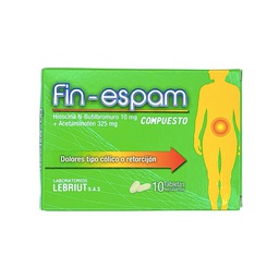 [7703038067634] Fin-Espam Compuesto(Hioscina N ButilBromuro+Acetaminofen)10/325mg Caja x 10 Tabletas(Lebriut)