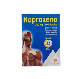 [7704412168398] Naproxeno 250mg Capsulas Caja x 10 (Memphis)