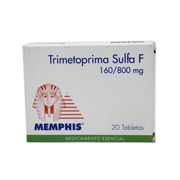 [7704412296053] Trimetoprima Sulfa F 160/800 Caja x 20 Tabletas (Memphis)