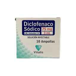 [7707236127640] Diclofenaco 75mg Ampolla Caja x 100 (vitalis)