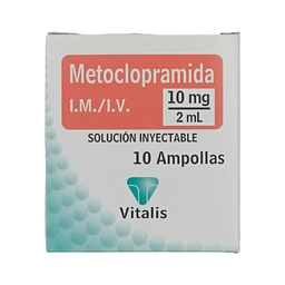 [7707236128975] Metoclopramida 10 mg Caja x 10 Ampollas (vitalis)