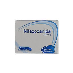 [7703712036055] Nitazoxanida 500 mg Caja x 6 Tabletas (Coaspharma)