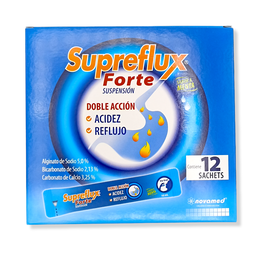 [7703546703086] Supreflux Forte(Alginato+Bicarbonato+Carbonato De Calcio)caja x 12 Sobres(Novamed)
