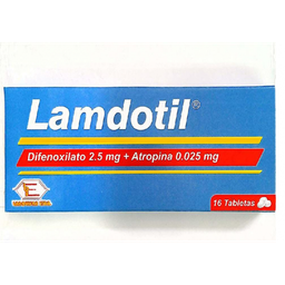 [7707019469820] Lamdotil (Difenoxilato+Atropina) Caja x 16 Tabletas (Labquifar)