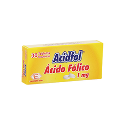 [7707019463538] Acidfol (Acido Folico) 1 Mg x 30 Tabletas (Labquifar)