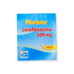 [7707019312836] Flurinex (Levofloxacina) 500 Mg Caja x 14 Tabletas (Bioquifar)