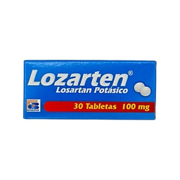 [7707019325416] Losarten (Losartan) 100 Mg Caja x 30 Tabletas (Bioquifar)