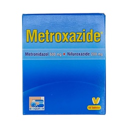 [7707019340907] Metroxazide(Metronidazol+nifuroxazida)600/200 Mg Caja x 18 Tabletas(Bioquifar)