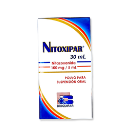 [7707019343205] ​Nitoxipar (Nitazoxanida) 100 Mg/5Ml Suspension Frasco x 30 Ml (Bioquifar)