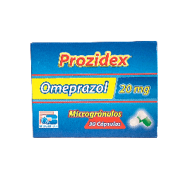 [7707019352634] ​Prazidex (Omeprazol) 20 Mg Caja x 30 Capsulas (Bioquifar)
