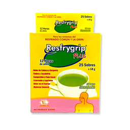 [7707019420715] ​​Resfrygrip Plus(Acetaminofen+Loratadina+Fenilefrina)Caja x 25 Sobres (Labquifar)