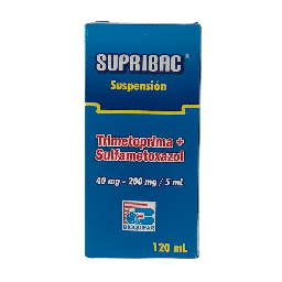 [7707019314229] ​​Supribac F (Trimetoprim Sulfa) 80/400 Mg Suspension  Frasco x 120 Ml(Bioquifar)