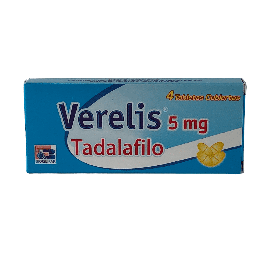 [7707019384086] ​​Verelis (Tadalafilo) 5 Mg Caja x 4 Tabletas (Bioquifar)