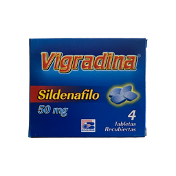 [7707019381115] ​​Vigradina (Sildenafil) 50 Mg Caja x 4 Tabletas (Bioquifar)