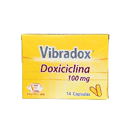 [7707019412604] ​​Vibradox (doxiciclina) 100 Mg Caja x 14 capsulas (Labquifar)