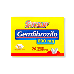 [7707019481037] ​​Stolip (Gemfibrozilo) 600 Mg Caja x 20 Tabletas (Labquifar)