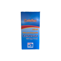 [7707019314120] ​​Cefaflex (Cefalexina) 250 mg Polvo Suspension Frasco x 100 ml (Bioquifar)