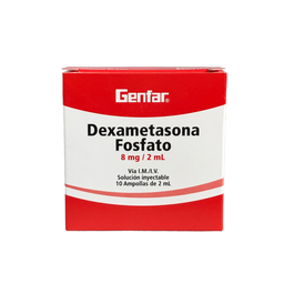 [7702605105595] Dexametasona 8 Mg/2Ml Solucion Inyectable Caja x 10 AmpollasUnd (Genfar)