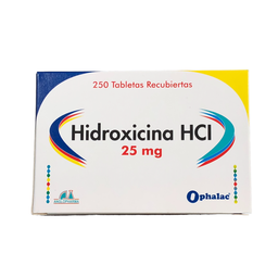 [7707035530535] Hidroxicina Hcl 25 Mg Tableta Recubiertas Caja X 250 Und (Anglopharma)