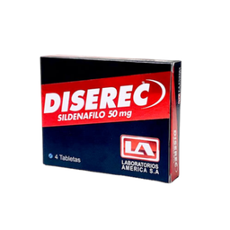 [7703006158333] Diserec Sildenafil 50 MG Caja x 4 Tabletas (Lab America)